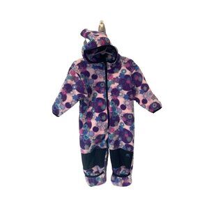 MOLEHILL SNOW SUIT FLEECE 1 PIECE BUNTING HOOD INFANT GIRL 9 18 MONTH Purple